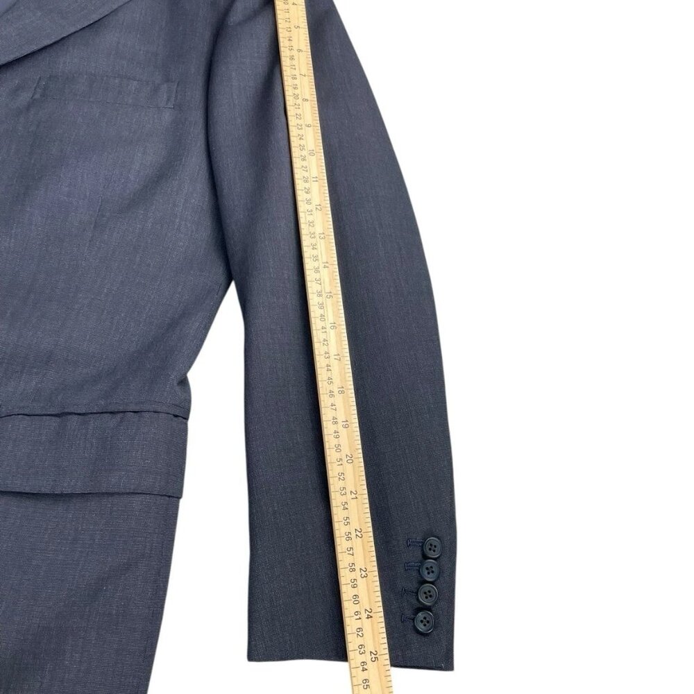 Norton & Sons Savile Row London BESPOKE Blazer 40R Navy Blue 2 BF Single Vent - Picture 9 of 14